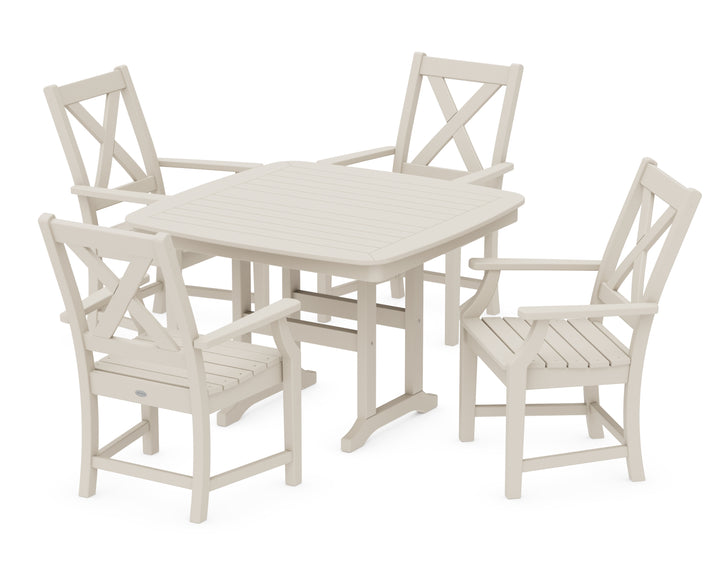 POLYWOOD® Braxton 5-Piece Dining Set with Trestle Legs
