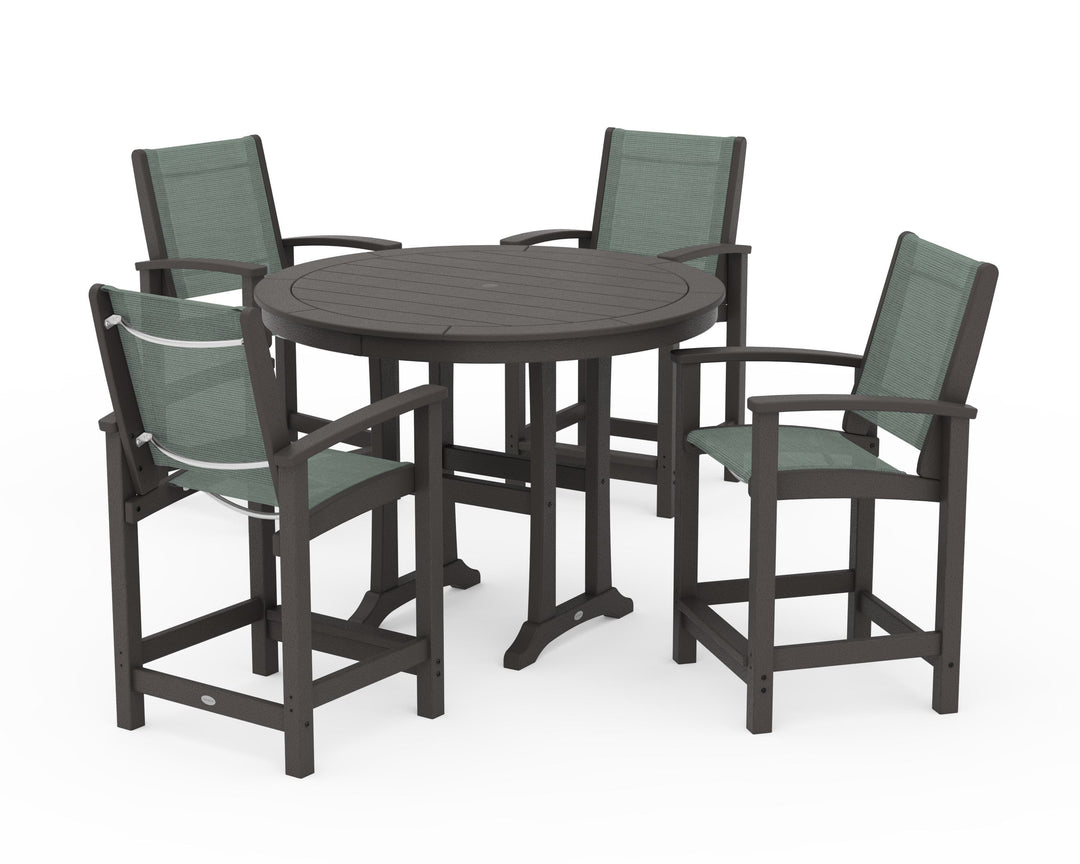 POLYWOOD® Coastal 5-Piece Counter Set