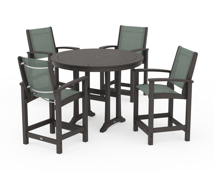 POLYWOOD® Coastal 5-Piece Counter Set