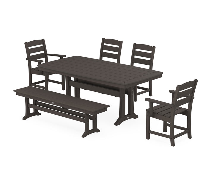 POLYWOOD® Lakeside 6-Piece Dining Set with Trestle Legs