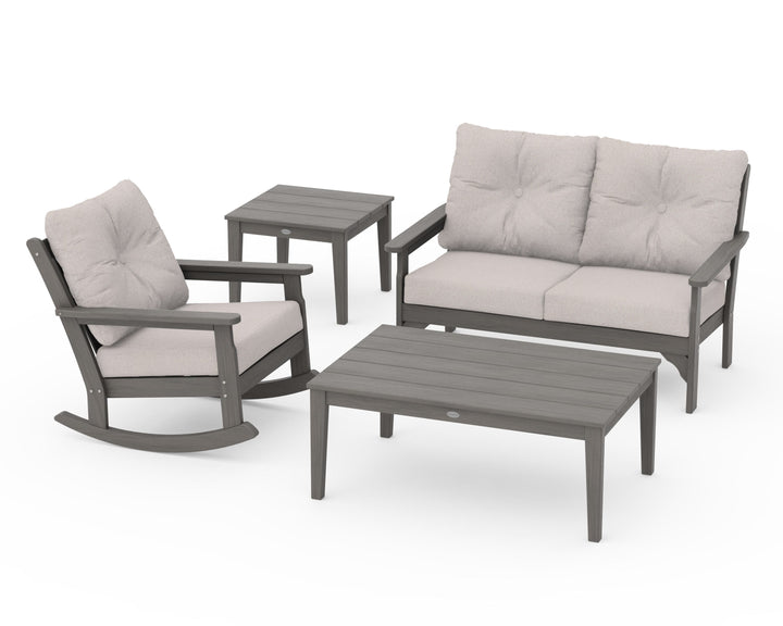 POLYWOOD® Vineyard 4-Piece Deep Seating Rocker Set