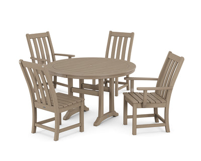 Vineyard 5-Piece Nautical Trestle Dining Set