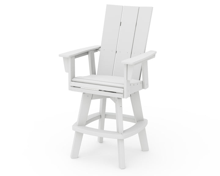 POLYWOOD® Modern Curveback Adirondack Swivel Bar Chair