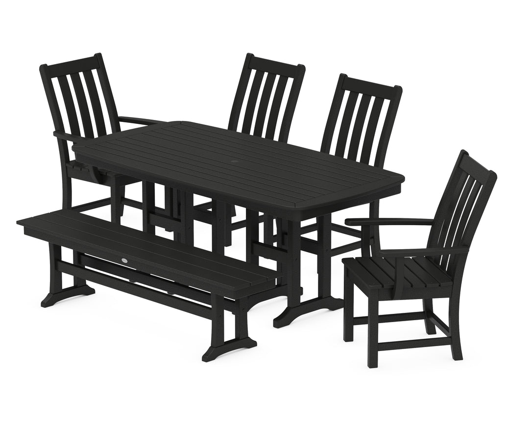POLYWOOD® Vineyard 6-Piece Dining Set with Bench
