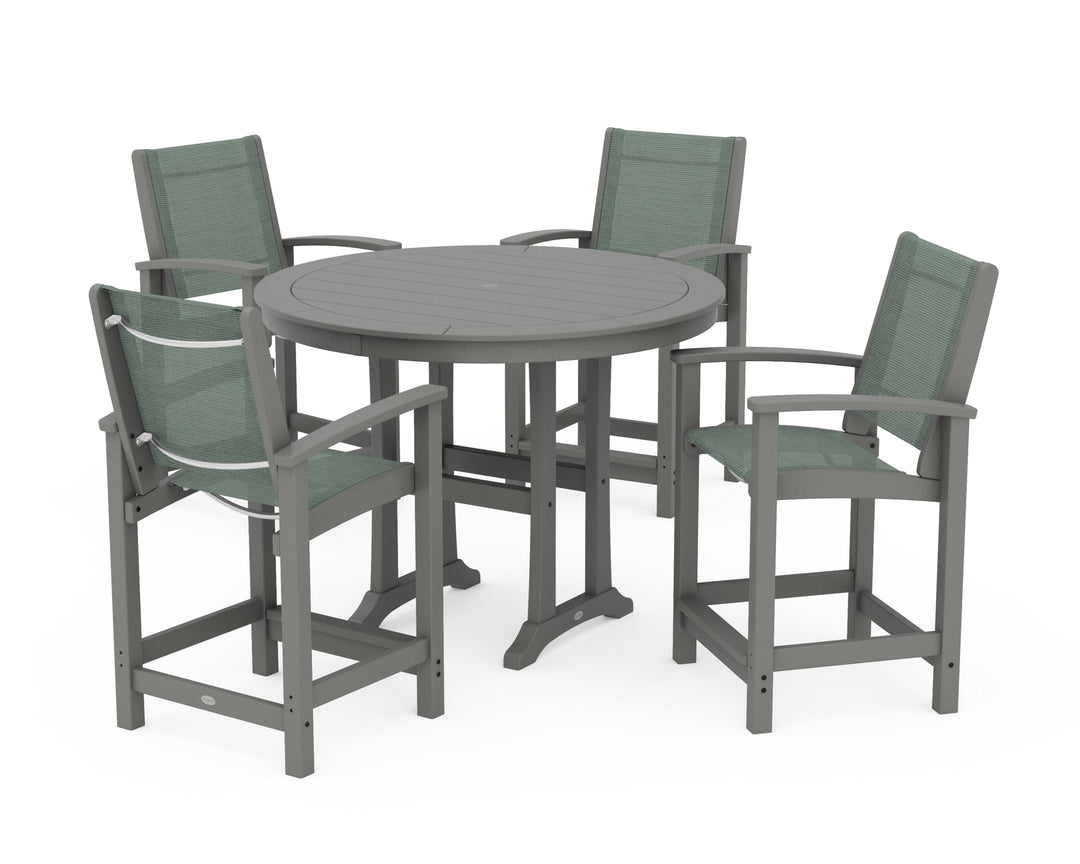 POLYWOOD® Coastal 5-Piece Counter Set