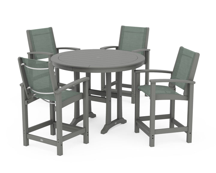 POLYWOOD® Coastal 5-Piece Counter Set