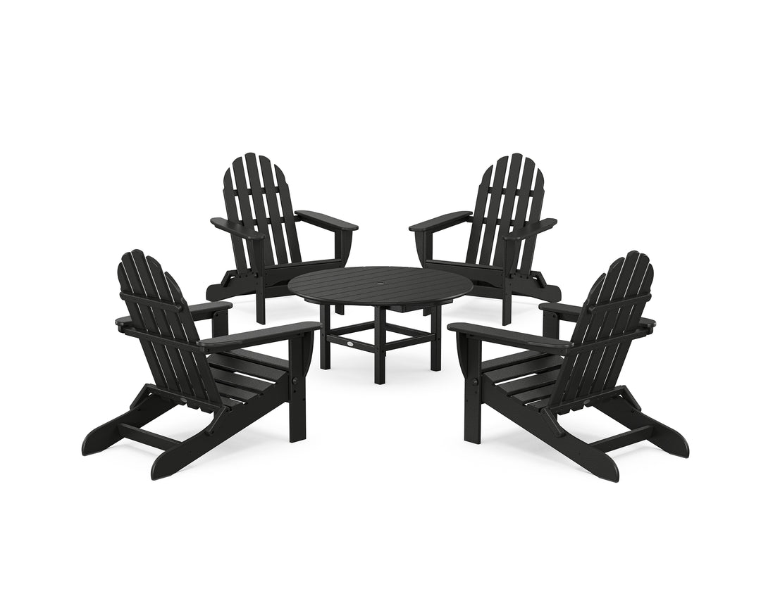 POLYWOOD® Classic Folding Adirondack 5-Piece Conversation Group