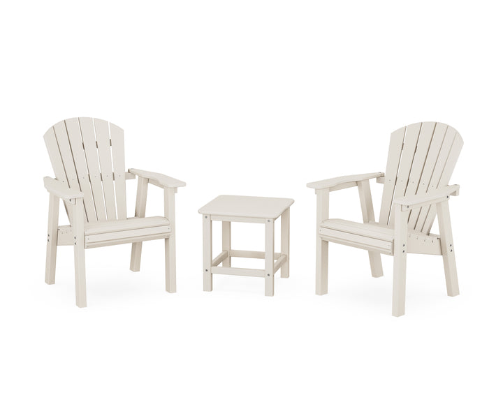 POLYWOOD® Seashell 3-Piece Upright Adirondack Chair Set