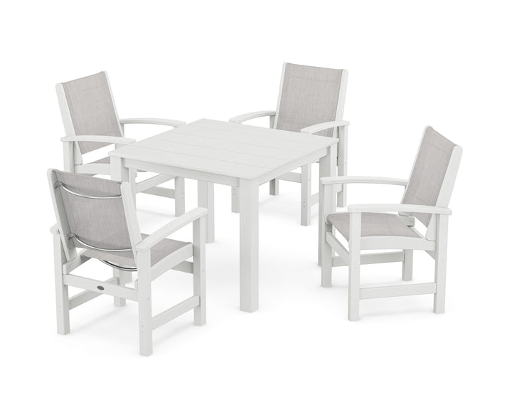 POLYWOOD® Coastal 5-Piece Parsons Dining Set