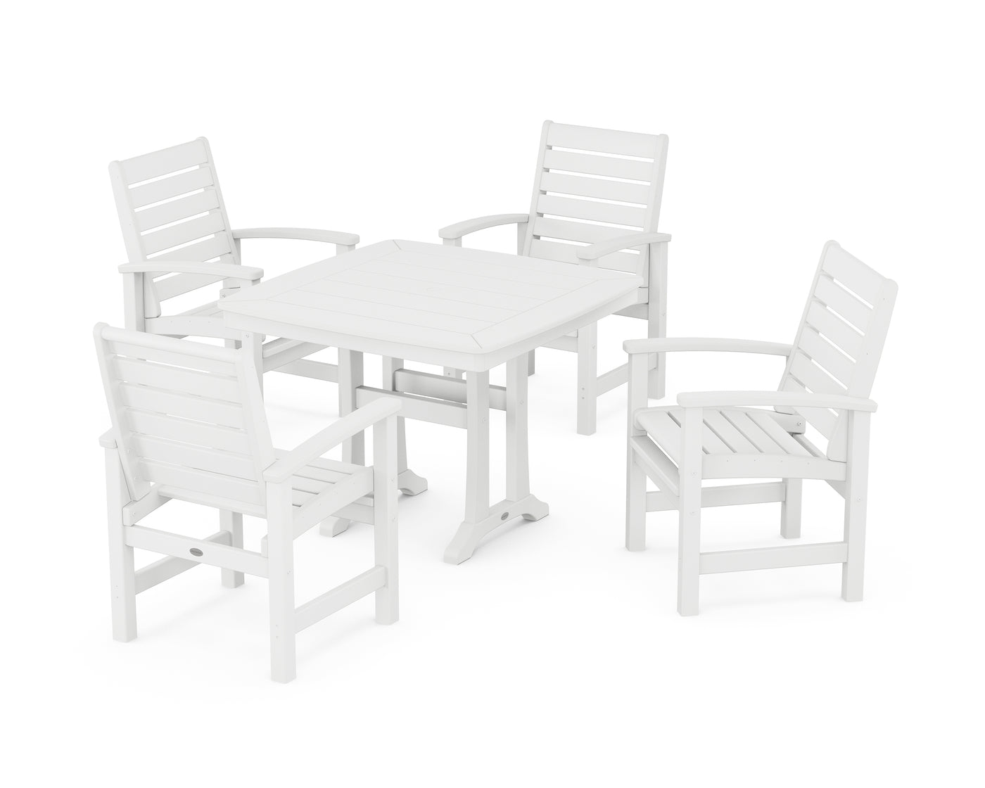 Signature 5-Piece Dining Set with Trestle Legs