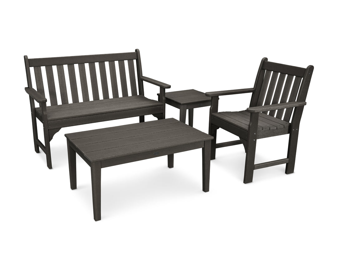 POLYWOOD® Vineyard 4-Piece Bench Seating Set