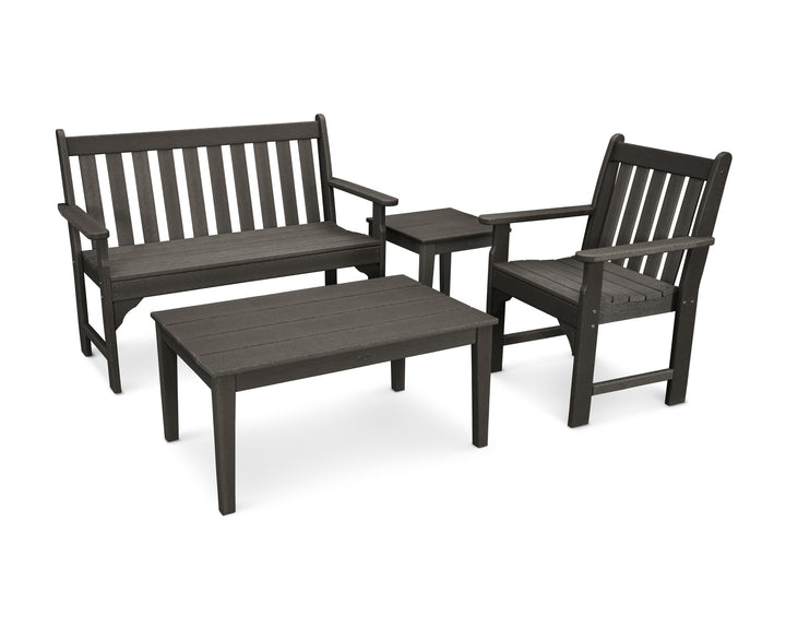 POLYWOOD® Vineyard 4-Piece Bench Seating Set