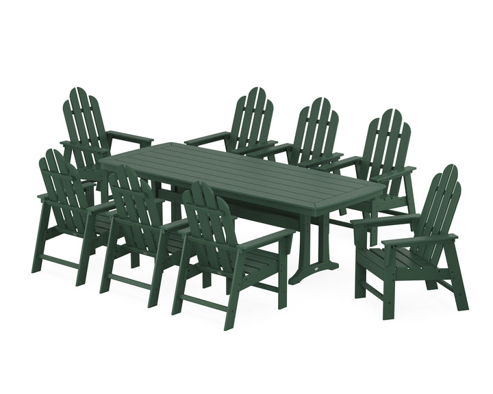 POLYWOOD® Long Island 9-Piece Dining Set with Trestle Legs