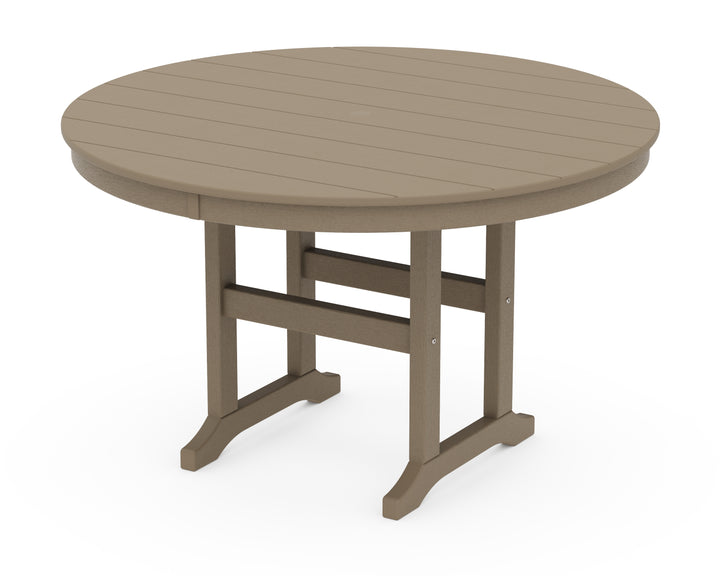 POLYWOOD® 48" Round Farmhouse Dining Table