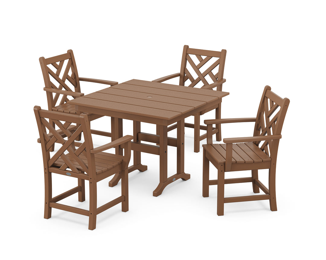 POLYWOOD® Chippendale 5-Piece Farmhouse Dining Set