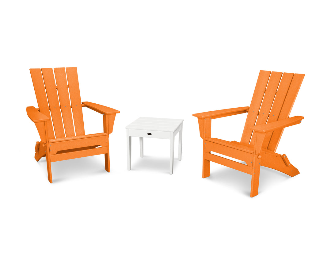POLYWOOD® Quattro Folding Chair 3-Piece Adirondack Set
