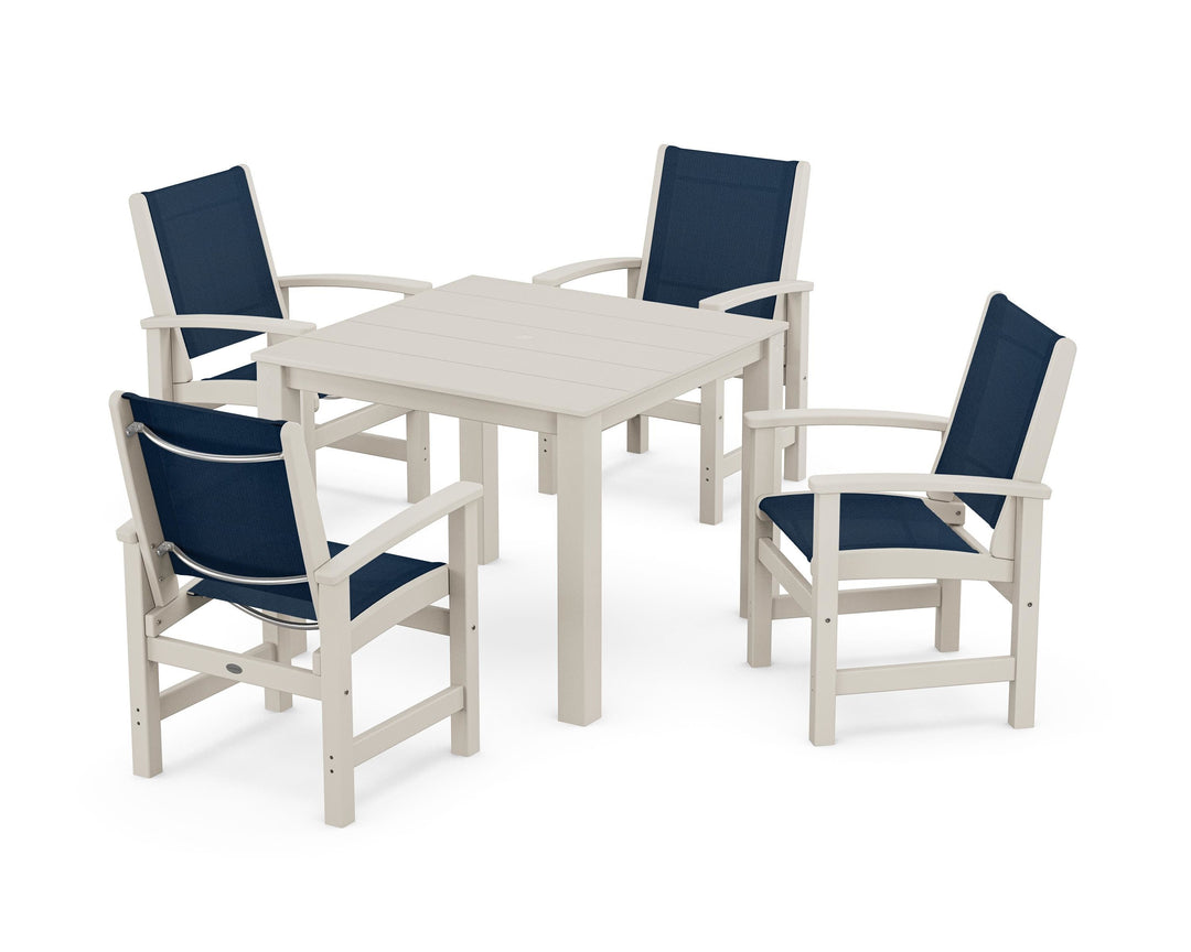 POLYWOOD® Coastal 5-Piece Parsons Dining Set