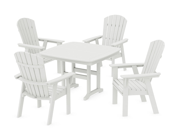 POLYWOOD® Nautical Curveback Adirondack 5-Piece Dining Set