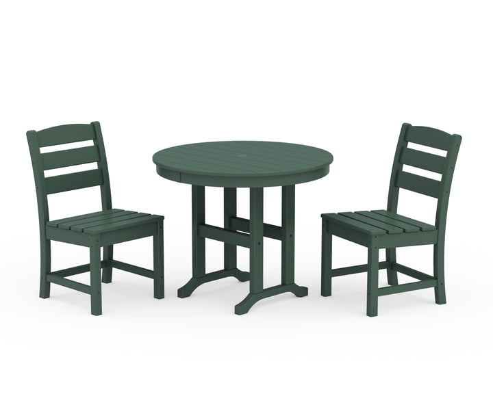 POLYWOOD® Lakeside Side Chair 3-Piece Round Dining Set