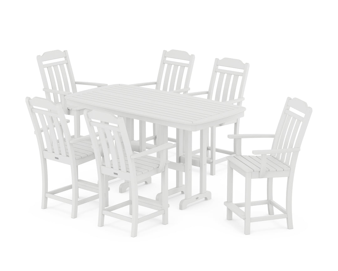 Country Living Cottage Arm Chair 7-Piece Counter Set