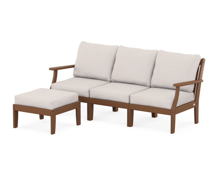 POLYWOOD® Braxton Modular 4-Piece Deep Seating Set with Ottoman