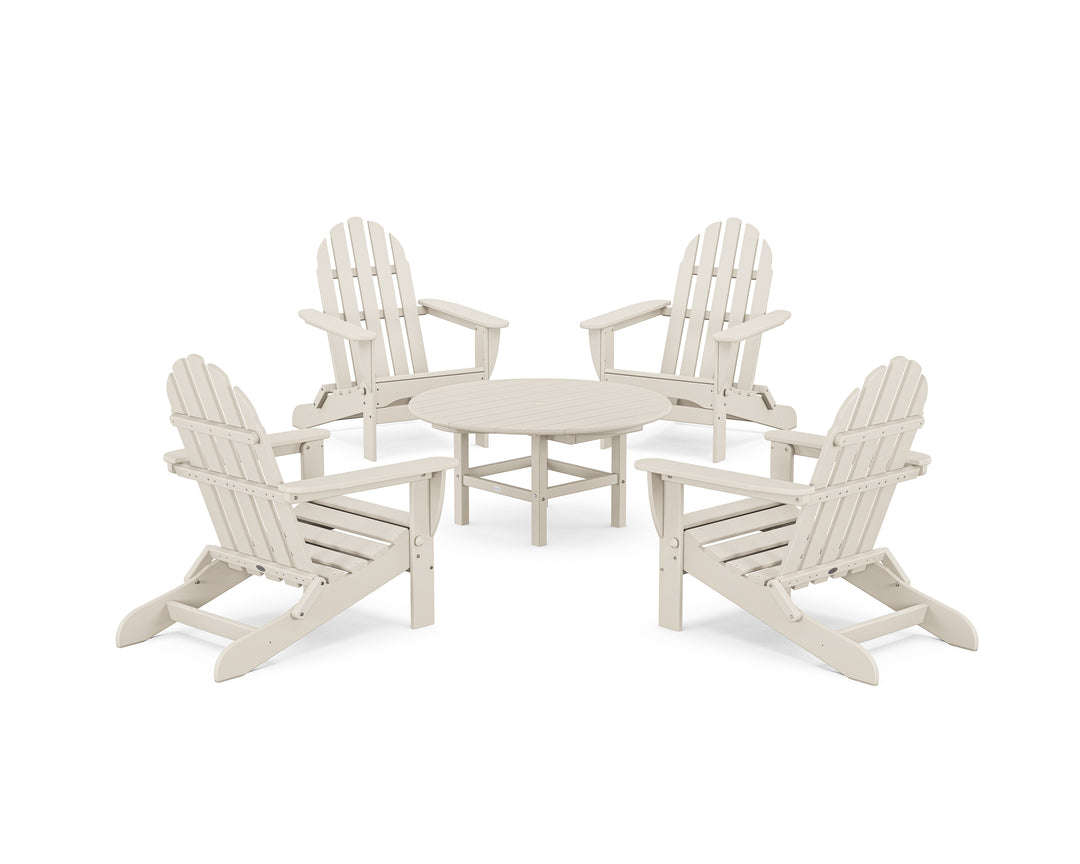 POLYWOOD® Classic Folding Adirondack 5-Piece Conversation Group