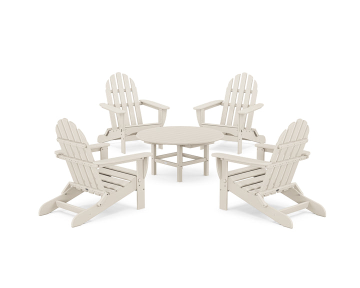 POLYWOOD® Classic Folding Adirondack 5-Piece Conversation Group