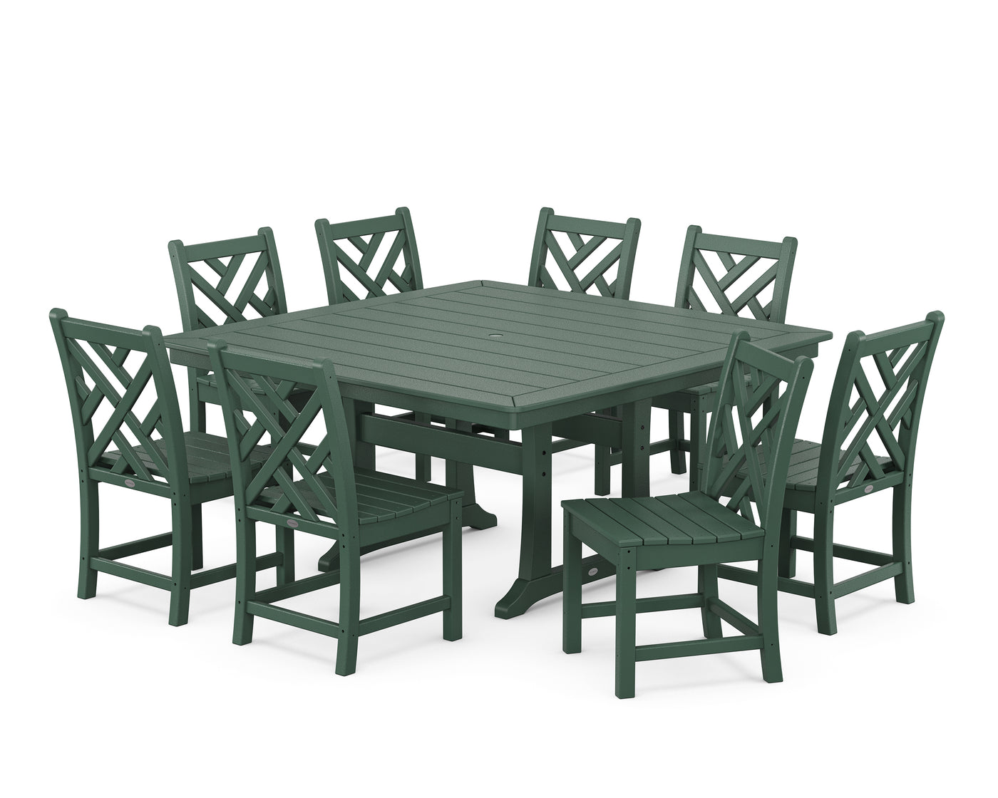 Chippendale 9-Piece Nautical Trestle Dining Set