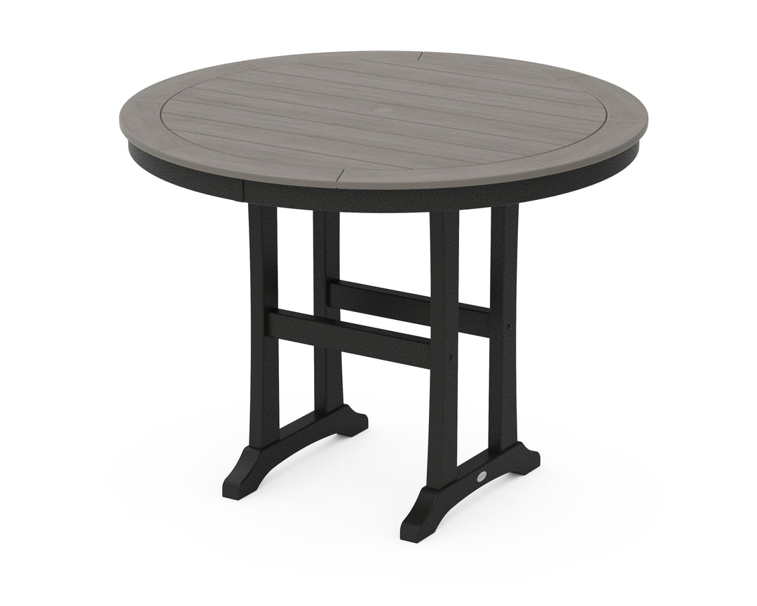 POLYWOOD® Nautical Trestle 48" Round Counter Table
