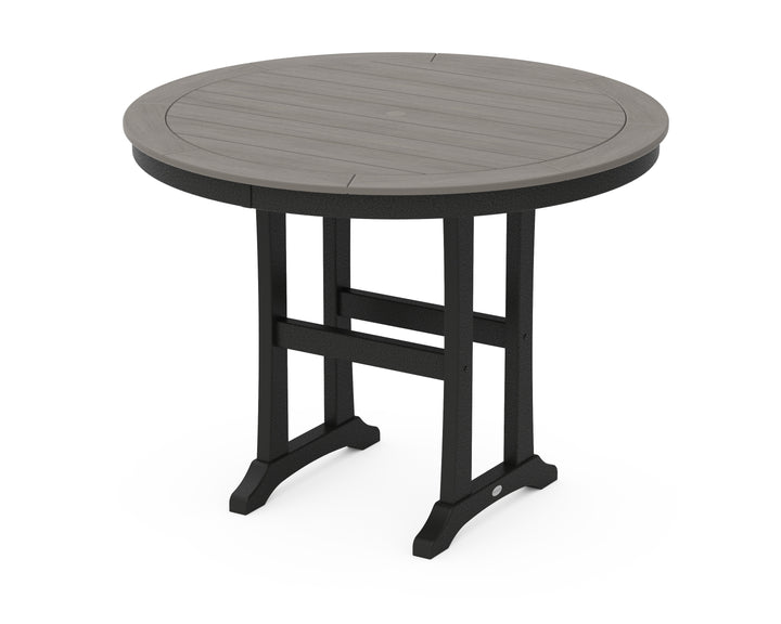 POLYWOOD® Nautical Trestle 48" Round Counter Table