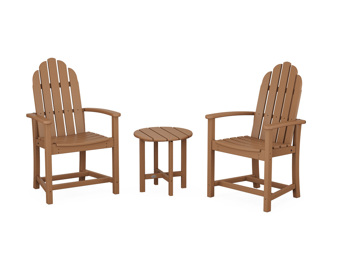 POLYWOOD® Classic 3-Piece Upright Adirondack Chair Set