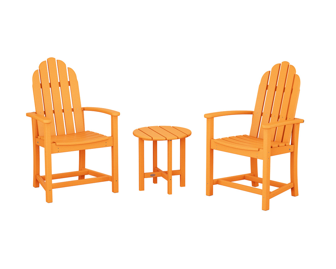 POLYWOOD® Classic 3-Piece Upright Adirondack Chair Set