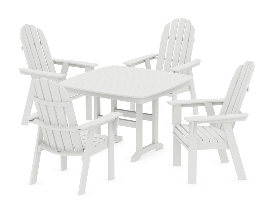 POLYWOOD® Vineyard Curveback Adirondack 5-Piece Dining Set