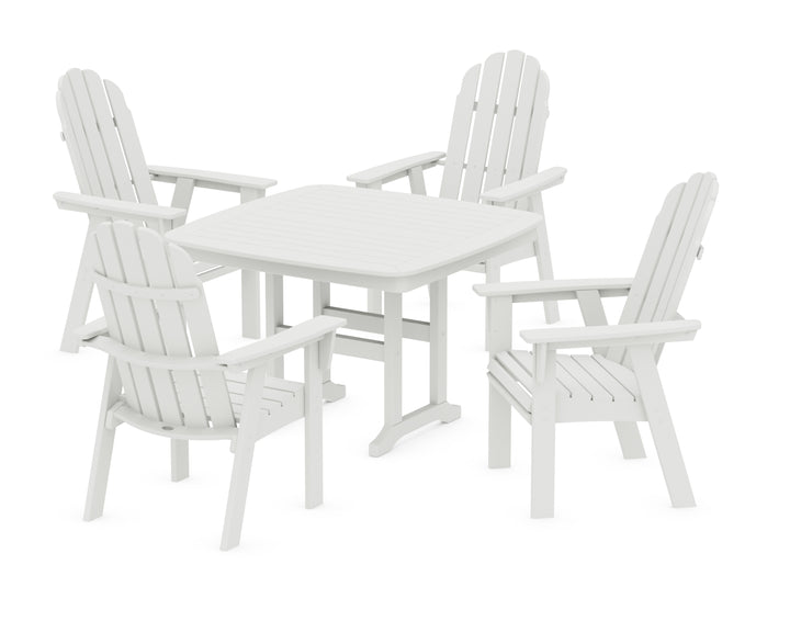 POLYWOOD® Vineyard Curveback Adirondack 5-Piece Dining Set