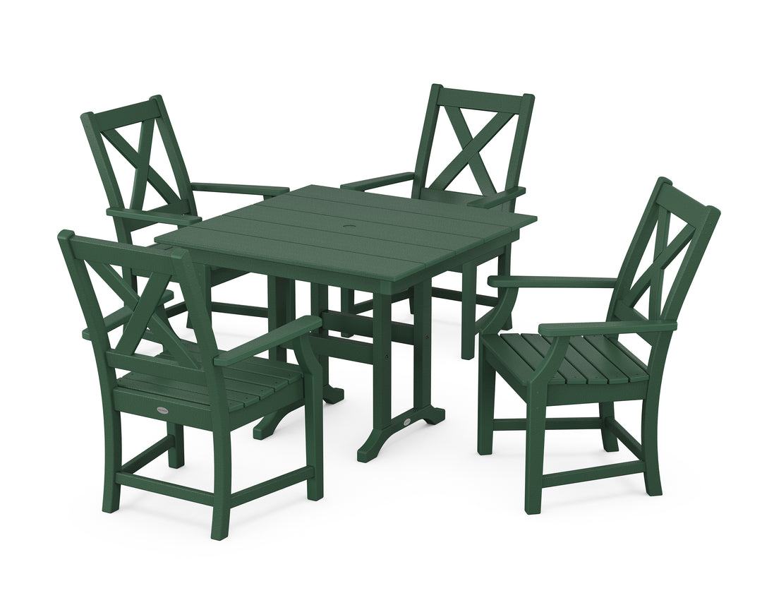 POLYWOOD® Braxton 5-Piece Farmhouse Dining Set