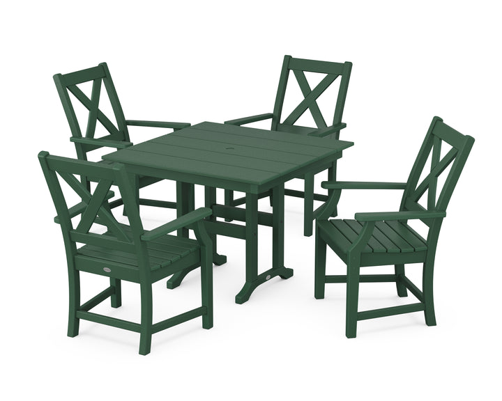 POLYWOOD® Braxton 5-Piece Farmhouse Dining Set