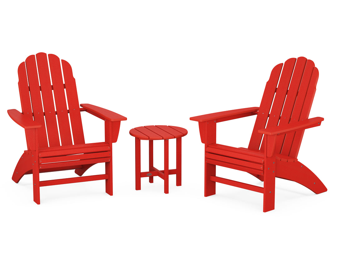 POLYWOOD® Vineyard 3-Piece Curveback Adirondack Set