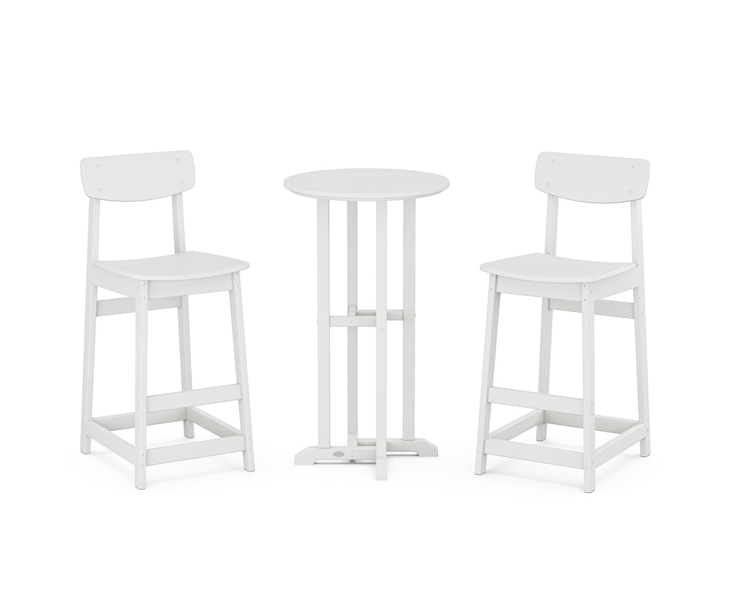 POLYWOOD® Modern Studio Urban Bar Chair 3-Piece Bistro Set