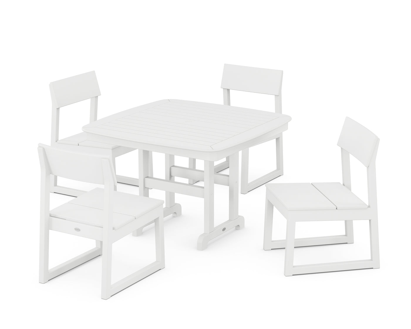 EDGE Side Chair 5-Piece Dining Set with Trestle Legs