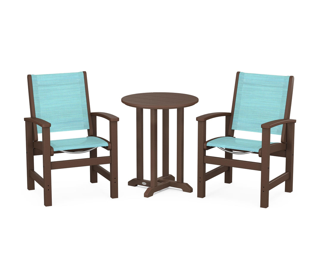 POLYWOOD® Coastal 3-Piece Round Bistro Dining Set