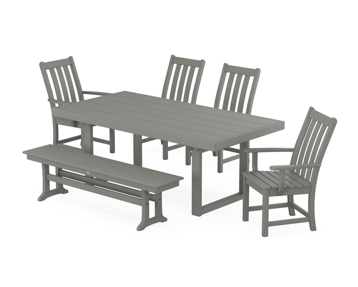 POLYWOOD® Vineyard 6-Piece Dining Set with Bench
