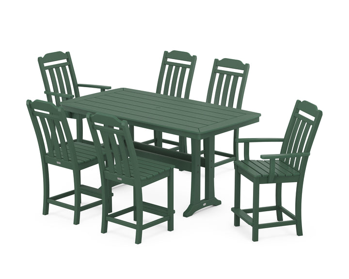 Country Living Cottage 7-Piece Counter Set with Trestle Legs