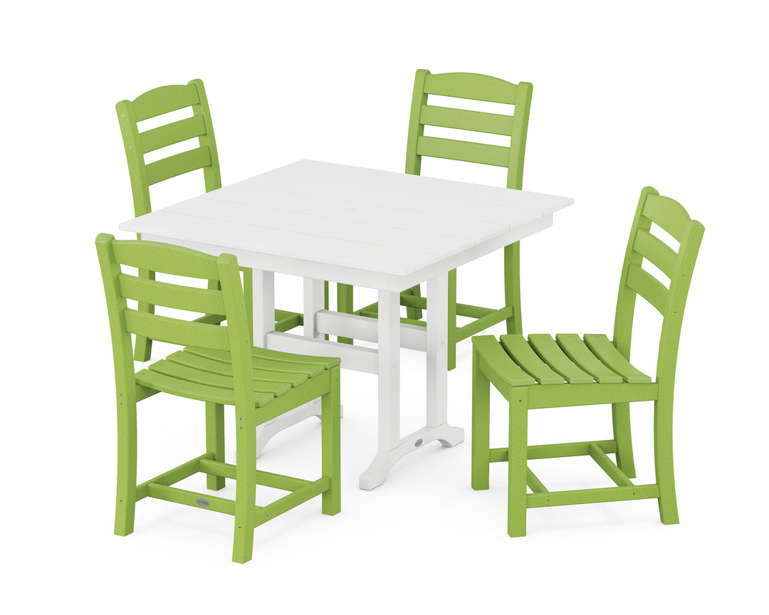 POLYWOOD® La Casa Café Side Chair 5-Piece Farmhouse Dining Set
