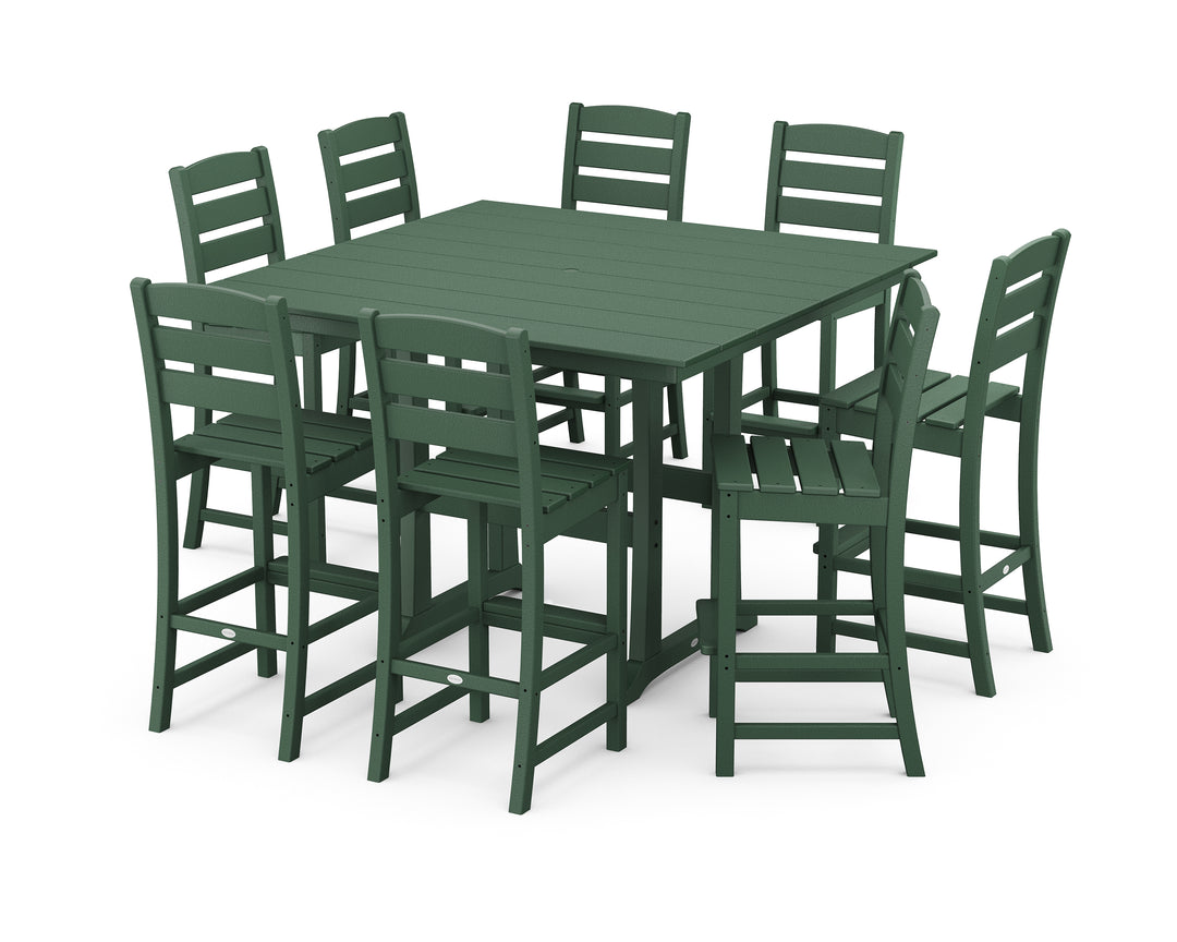 POLYWOOD® Lakeside 9-Piece Bar Side Chair Set