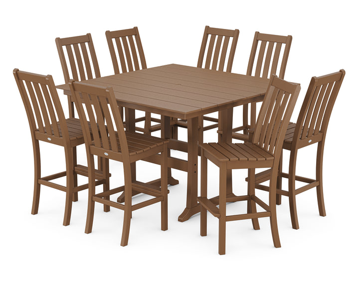 POLYWOOD® Vineyard 9-Piece Farmhouse Trestle Bar Set