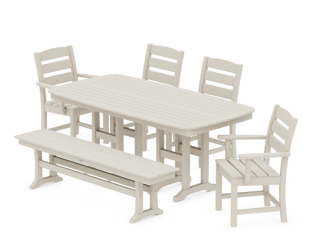 POLYWOOD® Lakeside 6-Piece Dining Set with Bench