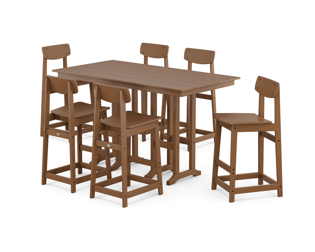 POLYWOOD® Modern Studio Urban Bar Chair 7-Piece Set