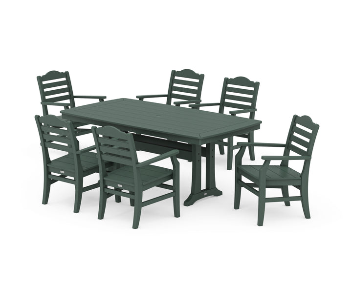 POLYWOOD® Savannah Arm Chair 7-Piece Dining Set with Trestle Legs