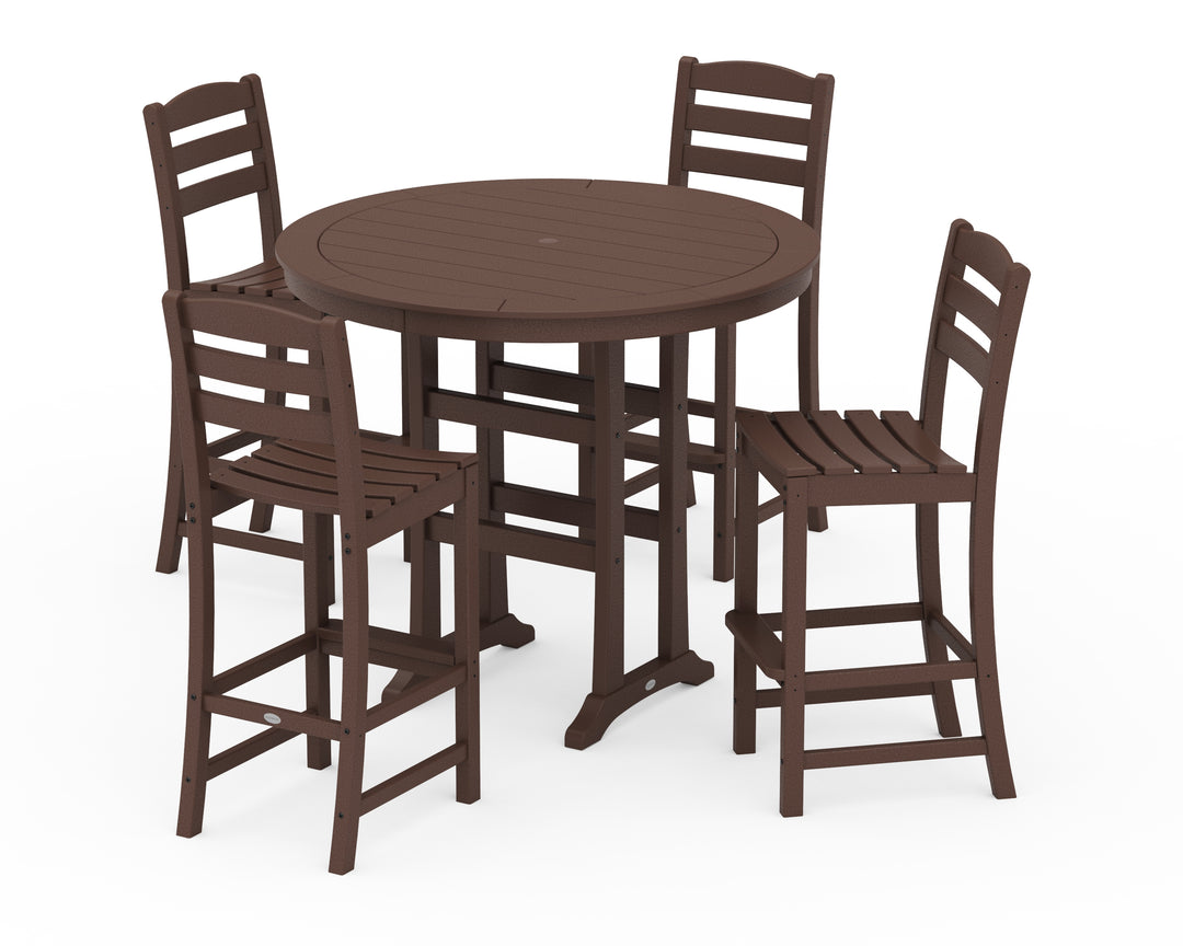 POLYWOOD® La Casa Café 5-Piece Side Chair Bar Dining Set