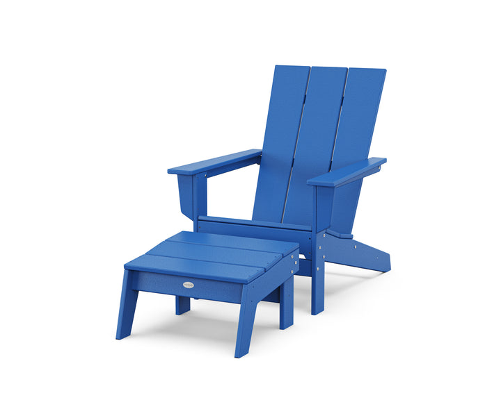 POLYWOOD® Modern Studio Adirondack Chair with Ottoman